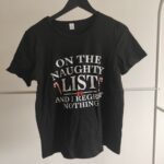 Women’s T-Shirt, Funny Holiday Tee, Black